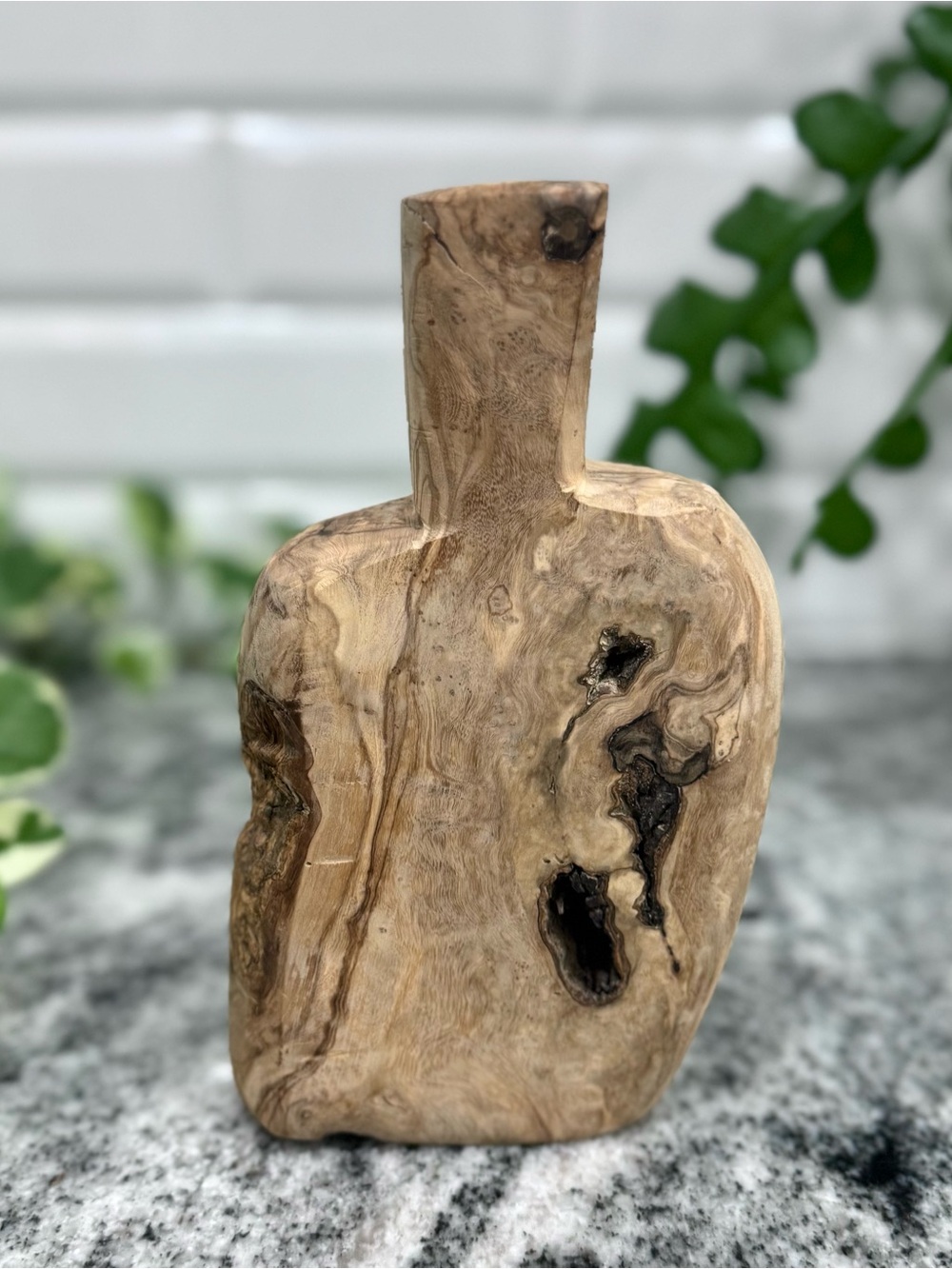 Handcrafted Oliver Wood Candleholder
